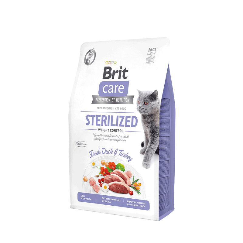 Brit Care Cat Sterilized Weight Control Fresh Duck Turkey